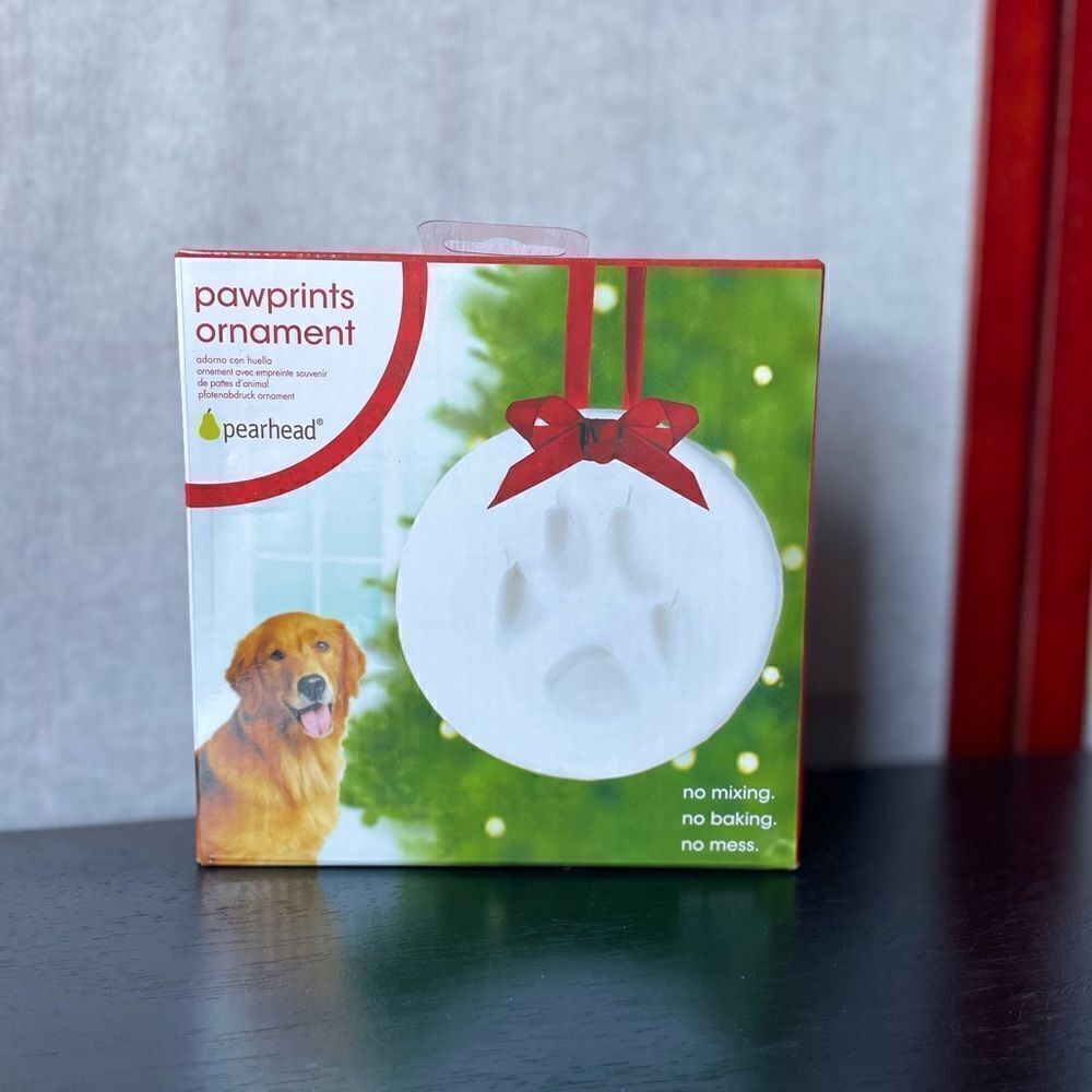 Pearhead Pawprints Ornament Capture Your Fur Babies Foot Print